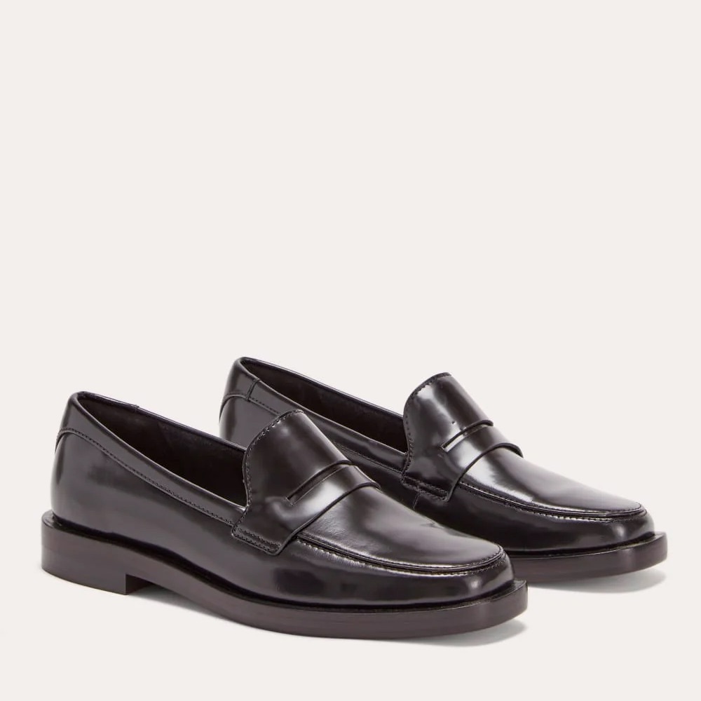 Everlane, Black Leather Loafers, size 10.5